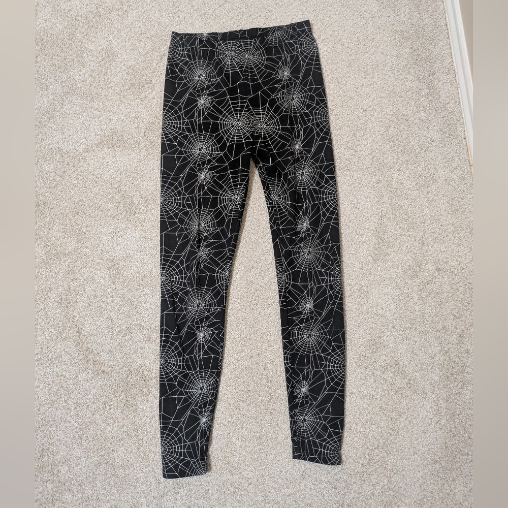 Streetwear Society Black Web Pattern Leggings